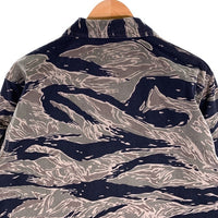 U.S.ARMY 米軍 レプリカ シルバータイガーストライプ カモフラージュ ミリタリーシャツ Size US-L 福生店
