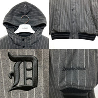 DOUBLE STEAL ダブルスティール 中綿ジャケット ピンストライプ グレー sizeXL 瑞穂店