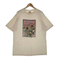 90's PJ McCRACKEN SUNFLOWERS プリントTシャツ ホワイト Size XL 福生店