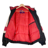 90's NBA CHICAGO BULLS シカゴ・ブルズ PRO PLAYER 中綿 ジャケット スタジャン ホワイト ブラック レッド Size XL 福生店