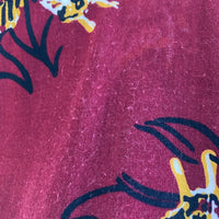 Stussy ステューシー レーヨン バタフライ柄 長袖オープンカラーシャツ レッド sizeM 瑞穂店