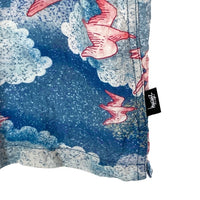 STUSSY ステューシー Cloud and Birds Aloha クラウド バード アロハシャツ ブルー sizeM 瑞穂店