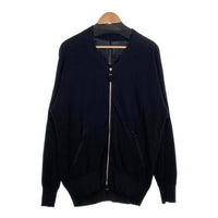 NIKE Every Stitch Considered ナイキ エブリ ステッチ コンスィダー ジップアップ リブ セーター ブラック コットン シルク カシミヤ Size M 福生店