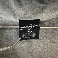 Sean John ショーンジョン ベロア 半袖トラックジャケット グレー sizeXL 瑞穂店