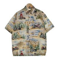 Harley-Davidson ハーレーダビッドソン コットン アロハシャツ 半袖 総柄プリント Size S 福生店