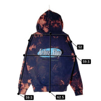 KEBOZ ケボズ ブリーチ加工 ロゴ パーカー ネイビー sizeM 瑞穂店