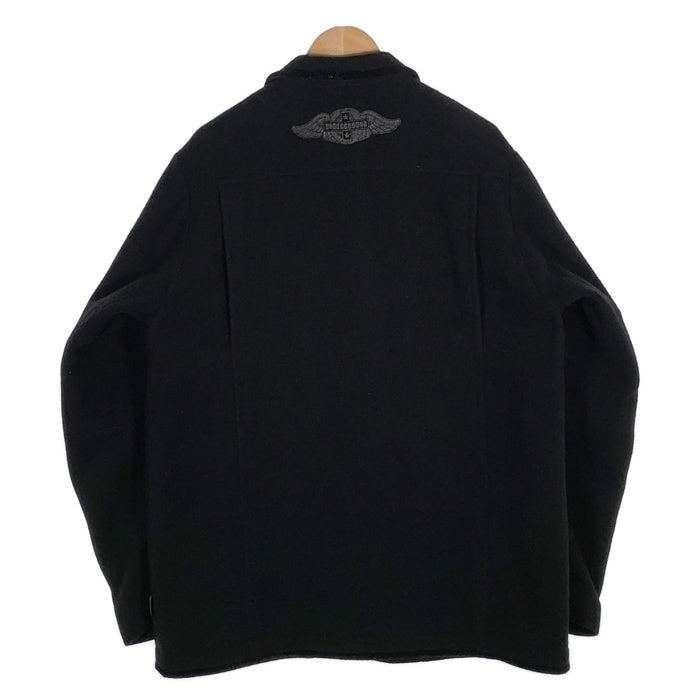 nitrow ナイトロウ ウール 3B テーラードジャケット ブラック NW042-JK10 Size L nitrow ナイトロウ ウール 3B テーラードジャケット ブラック NW042