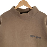 FOG ESSENTIALS エッセンシャルズ モックネック スウェットトレーナー カーキ リフレクティブロゴプリント Size L 福生店