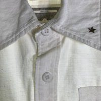 CORE FIGHTER コアファイター リップストップ コットン 半袖ミリタリーシャツ ホワイト Size M 福生店