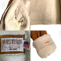 WESTERN by ON TIME スウェード B-3型 レザージャケット ブラウン 内ボア USA製 Size 42 福生店