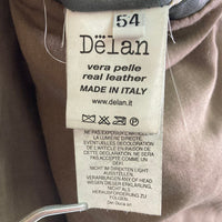 Delan デラン スタンドカラー レザージャケット グレー size54 瑞穂店