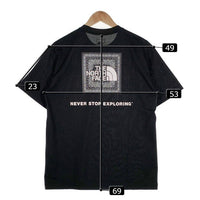 THE NORTH FACE ノースフェイス Bandana Square Logo Tee バンダナスクエアロゴ Tシャツ ブラック NT32108 Size L 福生店