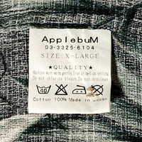 APPLEBUM アップルバム コットン リーフパターン アロハシャツ ブラック sizeXL 瑞穂店
