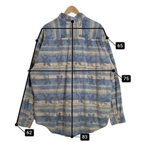 90's L.L.Bean エルエルビーン 総柄プリント ボタンダウンシャツ ブルー USA製 Size XXL 福生店