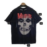 90`s MISFITS ミスフィッツ SKULL スカル プリントTシャツ ブラック USA製 WILD OATS 1995コピーライト Size XL 福生店