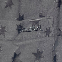 x-girl エックスガール HEXAGRAM JERSEY FLARE PANT ヘキサゴン 総柄 フレアパンツ ブラック sizeM 瑞穂店