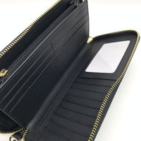 COACH コーチ C7184 ラウンドファスナーレザーウォレット 長財布 ブラック ストラップ 福生店