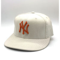 90's New Era ニューエラ MLB ニューヨーク・ヤンキース 59FIFTY ベースボールキャップ ホワイト ウール USA製 Size 7 1/8 (56.8cm) 福生店
