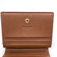 COACH コーチ C3309 シグネチャーキャンバス スナップウォレット 二つ折り財布 ブラウン 瑞穂店