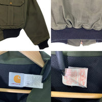 90`s Carhartt カーハート ダック ボンバージャケット サンタフェ モスグリーン JR264 Size L 福生店