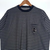 NIKE ナイキ F.C.R.B. エフシーレアルブリストル ボーダーポケットTシャツ ブラック グレー ポリエステル 日本製 Size M 福生店