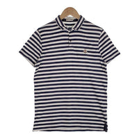 MONCLER モンクレール POLO SHIRT ボーダー ワッペン ポロシャツ ホワイト ネイビー Size M 福生店