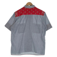 70`s BIGMAC ビッグマック シャンブレーシャツ 半袖 ライトブルー コットン ポリエステル バンダナカスタム Size M 相当 福生店