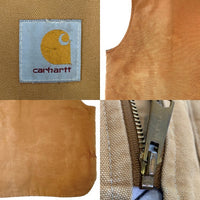 80's Carhartt カーハート Duck Vest ダックベスト 中綿 ブラウンダック Size XL 福生店