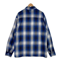 Cal Top キャルトップ オンブレチェック シャツ アクリル ブルー Size L-XL 相当 福生店