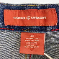 ROCA WEAR ロカウェア グラフィティ 刺繍 デニムパンツ インディゴ size40 瑞穂店