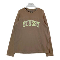 STUSSY ステューシー ロゴ刺繍 ロングTシャツ ブラウン sizeL 瑞穂店