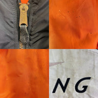 ALPHA INDUSTRIES アルファインダストリーズ MA-1 USA製 90's ワッペンカスタム ブラック sizeXL 瑞穂店