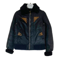 AVIREX アヴィレックス 6141019 フライトジャケット ナイロン ムートンレザー切替 ブラック sizeF 瑞穂店