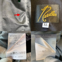 Needles ニードルズ String Cowboy Short - Poly Slub Sateen ストリングカウボーイショーツ サテンショートパンツ グレー MR255 Size XL 福生店