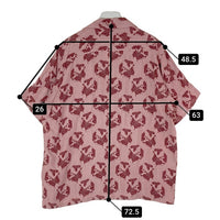 Needles ニードルズ MR240 S/S One-Up Shirt Papillon オープンカラーシャツ パピヨン柄 ジャガード織 ピンク sizeL 瑞穂店