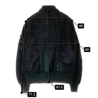 ALPHA INDUSTRIES アルファインダストリーズ TA0114-001 同色ワッペン刺繍 MA-1 フライトジャケット ブラック sizeXL 瑞穂店