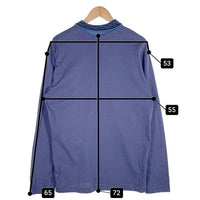 80's STUSSY ステューシー コットン ロングスリーブポロシャツ ネイビー 襟ジャカード USA製 黒タグ Size M 福生店