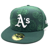 New Era ニューエラ MLB オークランド・アスレチックス ベースボールキャップ ペイズリー グリーン Size 8 (63.5cm) 福生店