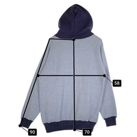 STANDARD CALIFORNIA スタンダードカリフォルニア SD 88/12 Diner Logo 2Tone Hood Sweat ダイナーロゴ 2トーン プルオーバースウェットパーカー ブルー Size L 福生店