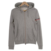 MONCLER モンクレール MAGLIA CARDIGAN ジップアップ スウェットパーカー グレー トリコロールライン ワッペン Size M 福生店
