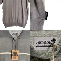 CORE FIGHTER コアファイター コットン アクリル 半袖ニットシャツ グレー Size L 福生店