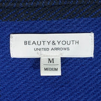 B&Y UNITED ARROWS ユナイテッドアローズ ブロックチェック ウエスタンシャツ ブルー 1226-173-0045 厚手 Size M 福生店