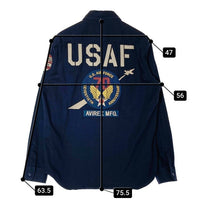 AVIREX アヴィレックス 6175148 USAF 70th ANNIVERSARY ミリタリーシャツ ネイビー sizeL 瑞穂店