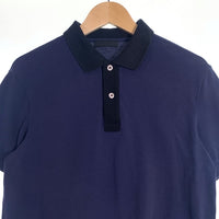 PRADA SPORT プラダスポーツ 鹿の子 ポロシャツ 半袖 ネイビー ブラック SJ888 2014 Size M 福生店