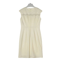 ANAYI アナイ フロント バックレース ウールワンピース ホワイト size36 瑞穂店