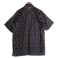 JIM THOMPSON ジムトンプソン シルク 半袖 シャツ 象柄 ネイビー Size L 福生店