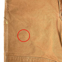 Carhartt カーハート R01 BRN USA製 ダブルニー オーバーオール ブラウン size30 瑞穂店