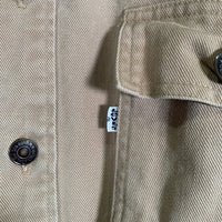 70's Levi's リーバイス カラーデニムシャツ ベージュ エポーレット USA製 三角タグ 70676-4023 やや厚手 Size L 福生店