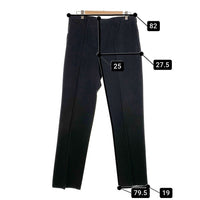 PRADA プラダ ボタンフライ ストレートスラックス トラウザー パンツ ブラック やや厚手 Size 48 福生店