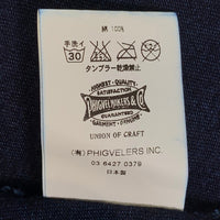 PHIGVEL フィグベル インディゴ染め Tシャツ ネイビー ネック広め Size 40 福生店